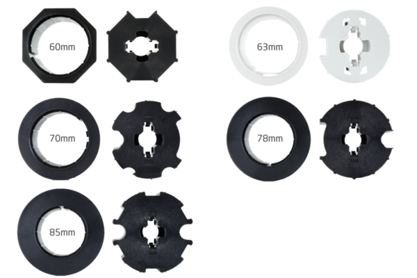 Adapter Buismotor 63mm Rundnut